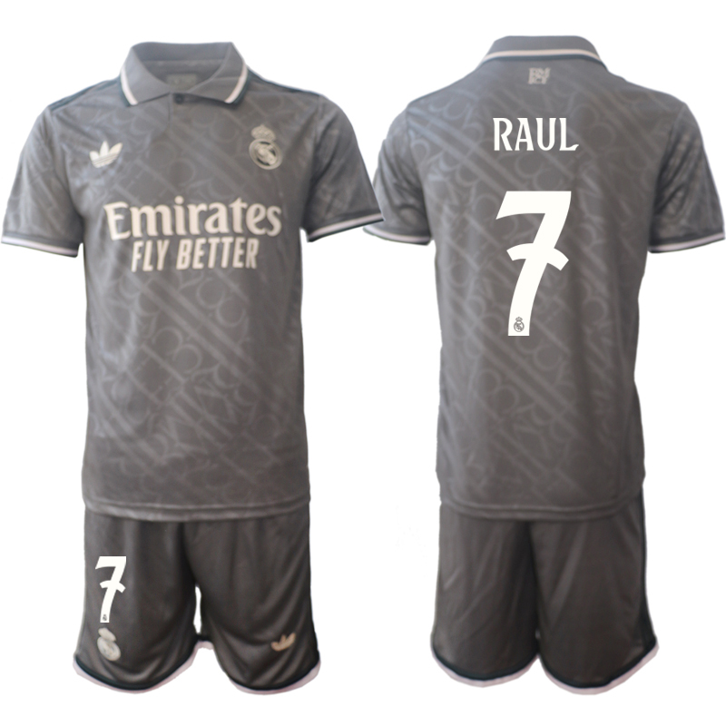 Men 2024-2025 Club Real Madrid away Grey #7 Soccer Jersey